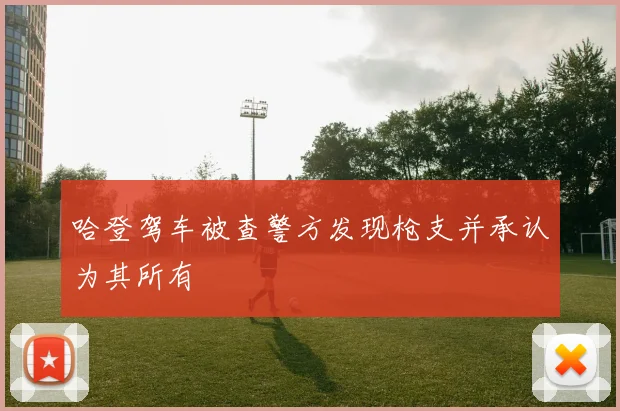 哈登驾车被查警方发现枪支并承认为其所有
